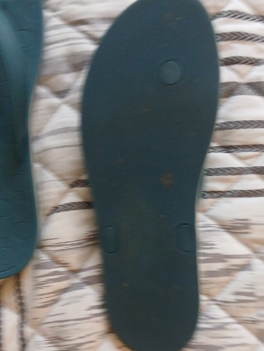 Teal Logo-Embossed Coach Flip Flop Sandals 8.5 - Picture 3 of 3